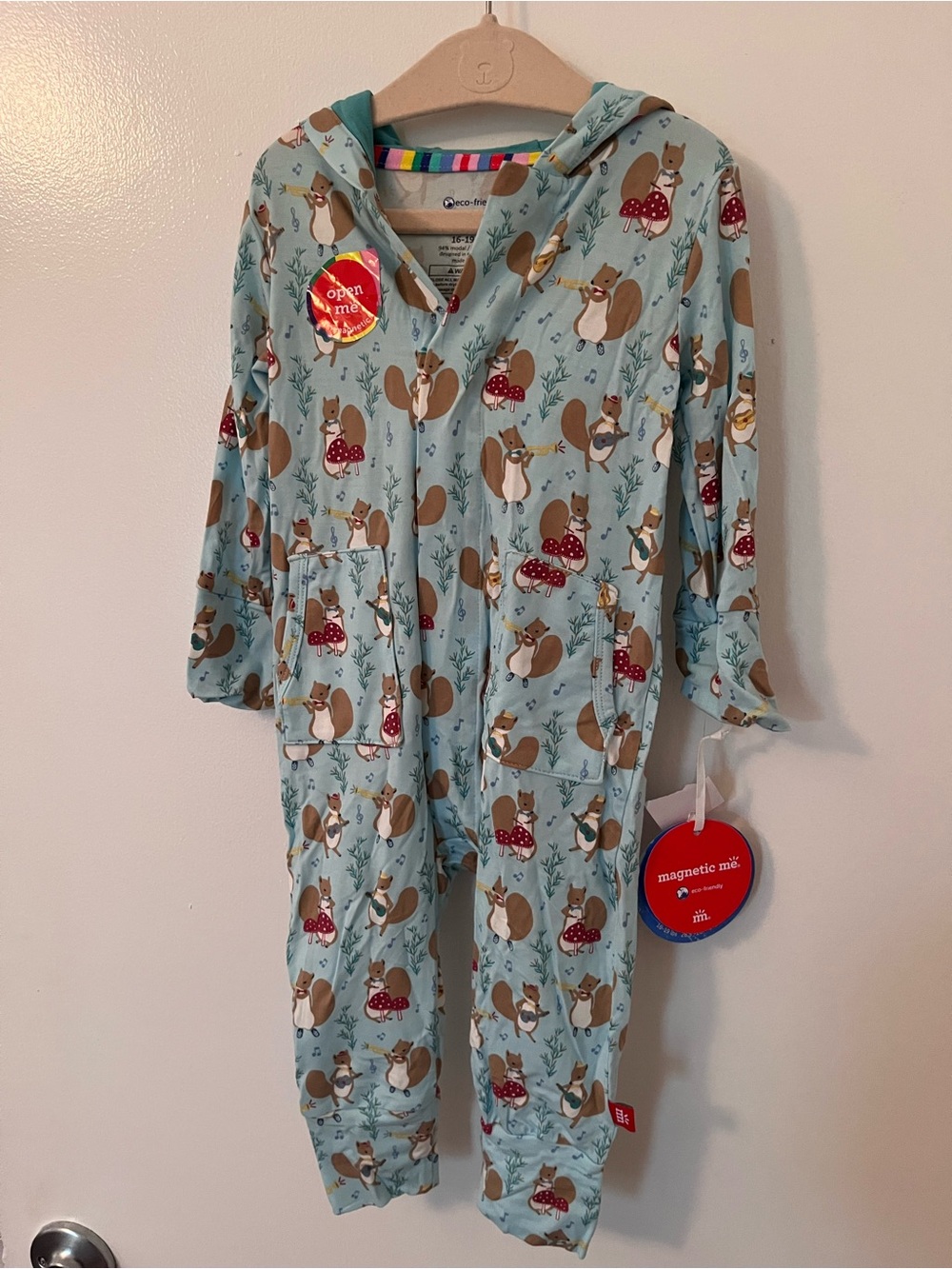 NWT Magnetic Me “Band Together” Modal Magnetic Hooded Romper- Never Worn